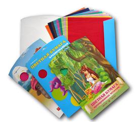 Crepe Paper sheets in Color Printing Paper Cardboard Folder